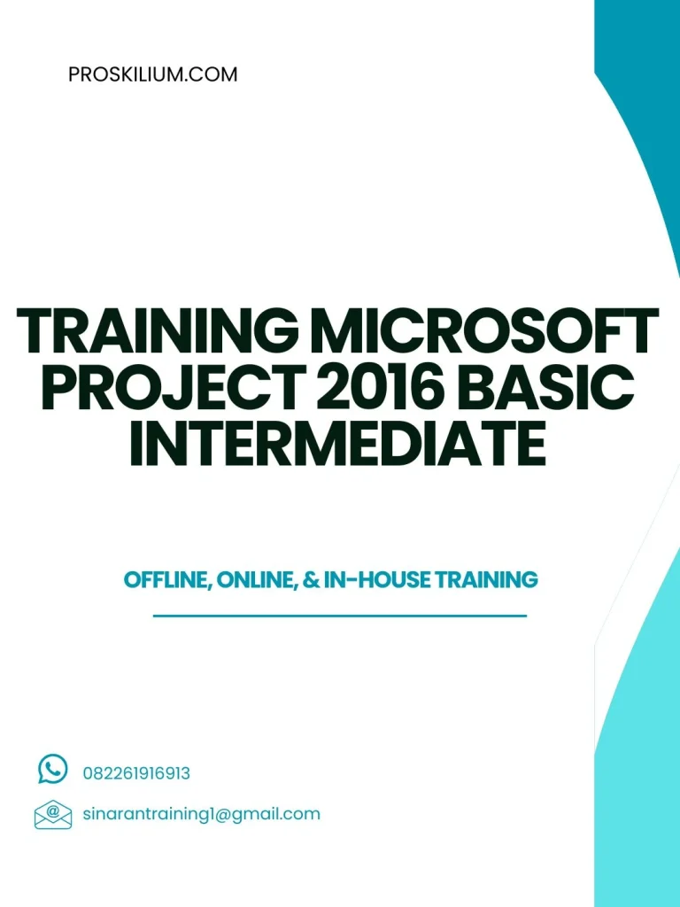 pelatihan MICROSOFT PROJECT 2016 BASIC INTERMEDIATE di bandung